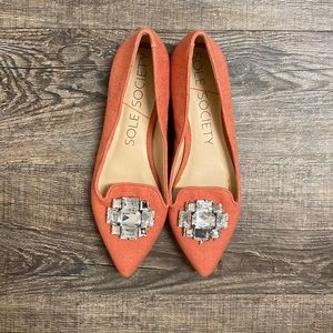 NEW Sole Society Gem Studded Pointed Flats